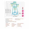 Sale Aro de Baloncesto SucceBuy Canasta de Baloncesto Infantil, Portátil, con 4 Canastas y Altura Ajustable