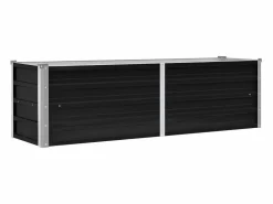 New Clicnbuy Arriate de acero galvanizado 160x40x45 cm Gris antracita