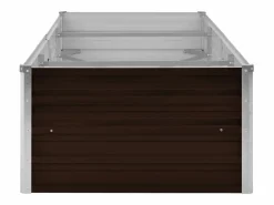New Arriate de acero galvanizado marrón 240x80x45 cm Jardinera