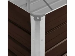 New Arriate de acero galvanizado marrón 240x80x45 cm Jardinera