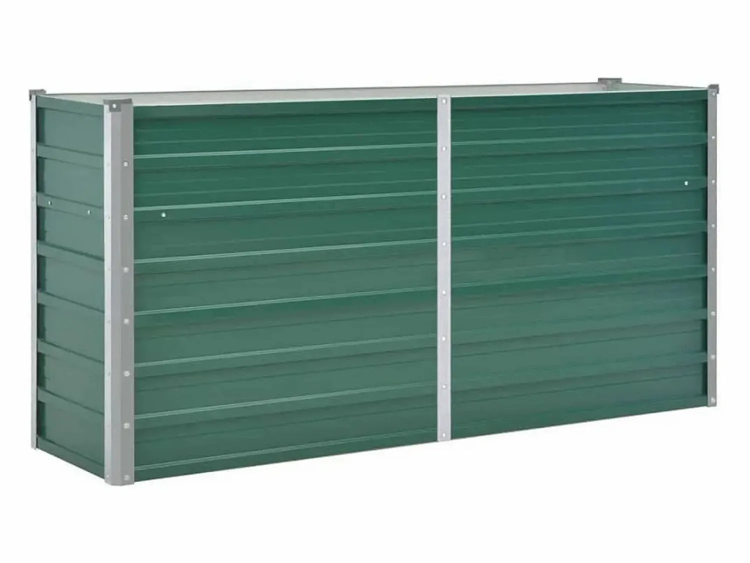 Clicnbuy Arriate de jardín de acero galvanizado 160x40x77 cm