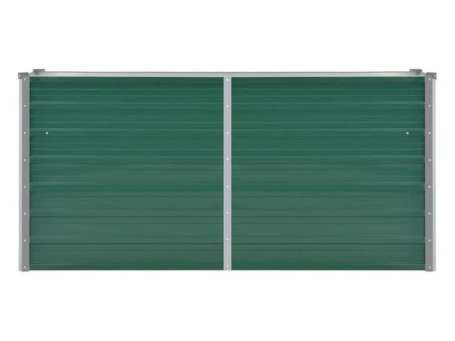 Clicnbuy Arriate de jardín de acero galvanizado 160x40x77 cm