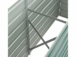 Clicnbuy Arriate de jardín de acero galvanizado 160x40x77 cm