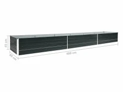 Best Arriate de jardín de acero galvanizado antracita 480x80x45 cm Jardinera