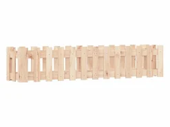 Clearance Clicnbuy Arriate elevado jardín con valla madera maciza pino 150x30x30cm Marru00f3n