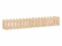 Clicnbuy Arriate elevado jardín con valla madera maciza pino 200x30x30cm
