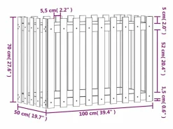 Sale Arriate elevado jardín con valla madera pino 100x50x70cm Jardinera