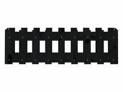 Clicnbuy Arriate elevado jardín con valla madera pino 100x30x30cm Negro