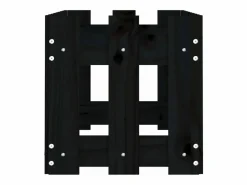 Clicnbuy Arriate elevado jardín con valla madera pino 100x30x30cm Negro