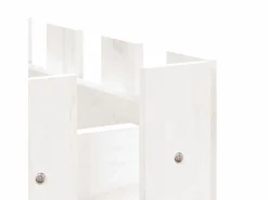 Clicnbuy Arriate elevado jardín con valla madera pino 100x50x70cm Blanco