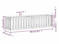Clicnbuy Arriate elevado jardín valla madera impregnada pino 200x50x50cm