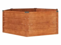 Clicnbuy Arriate oxidado de acero corten 129x129x45 cm