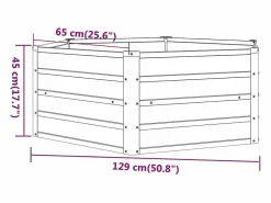 Clicnbuy Arriate oxidado de acero corten 129x129x45 cm