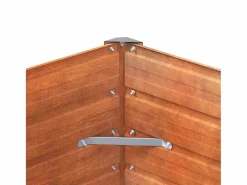 Best Clicnbuy Arriate oxidado de acero corten 100x100x45 cm Marru00f3n