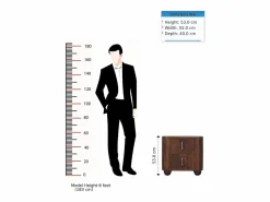 Artisan Furniture Madera maciza Mesita de noche Marlowe acanalada