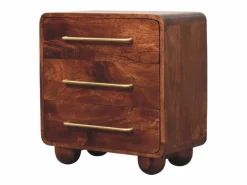 Best Artisan Furniture Madera maciza Baúl redondeado con 3 cajones Cómoda