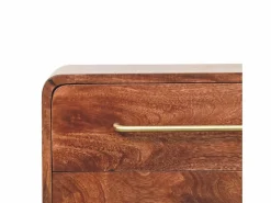 Best Artisan Furniture Madera maciza Baúl redondeado con 3 cajones Cómoda