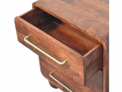Best Artisan Furniture Madera maciza Baúl redondeado con 3 cajones Cómoda