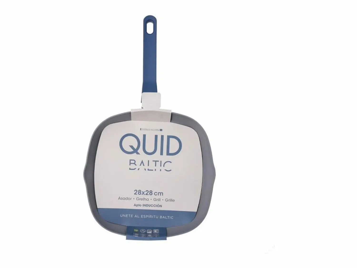 Hot Asador Baltic Quid aluminio estampado gris/ 39x28 cm Azul