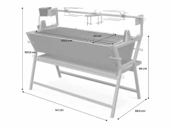 Sale Sweeek Asador de carbón con espetón eléctrico Gris
