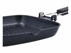 Clearance Asador Ebano Quid con asa plegable aluminio fundido 28 cm Negro