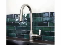 Essebagno Ascott Mezclador para fregadero con ducha extraíble, estilo acero inoxidable