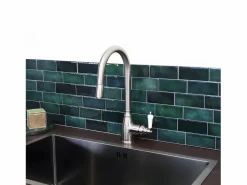 Essebagno Ascott Mezclador para fregadero con ducha extraíble, estilo acero inoxidable
