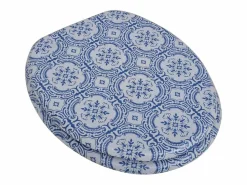 Online Helloshop26 Asiento de inodoro con tapa de diseño de porcelana 02_0002887 Azul