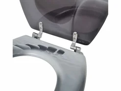 Clearance Asiento de inodoro con tapa MDF diseño de piedra 02_0002881 Tapa De Inodoro