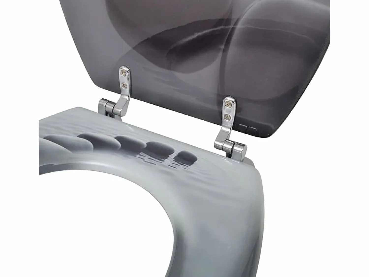 Clearance Asiento de inodoro con tapa MDF diseño de piedra 02_0002881 Tapa De Inodoro