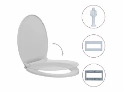 Helloshop26 Asiento de inodoro con tapa de cierre suave claro ovalado 02_0002915
