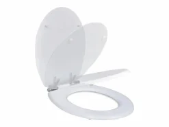 Helloshop26 Asiento de inodoro con tapa de cierre suave MDF 02_0002875