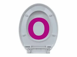 Outlet Helloshop26 Asiento de inodoro de cierre suave y liberación rápida 02_0002906 Blanco