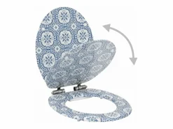 Discount Asiento de inodoro de MDF con tapa de cierre suave acabado porcelana 02_0002904 Tapa De Inodoro