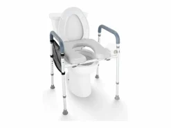 Clearance Asiento de Inodoro Elevado SucceBuy, Ajuste de Altura en 7 Posiciones, 158,7 kg, Estructura de Aluminio Tapa De Inodoro