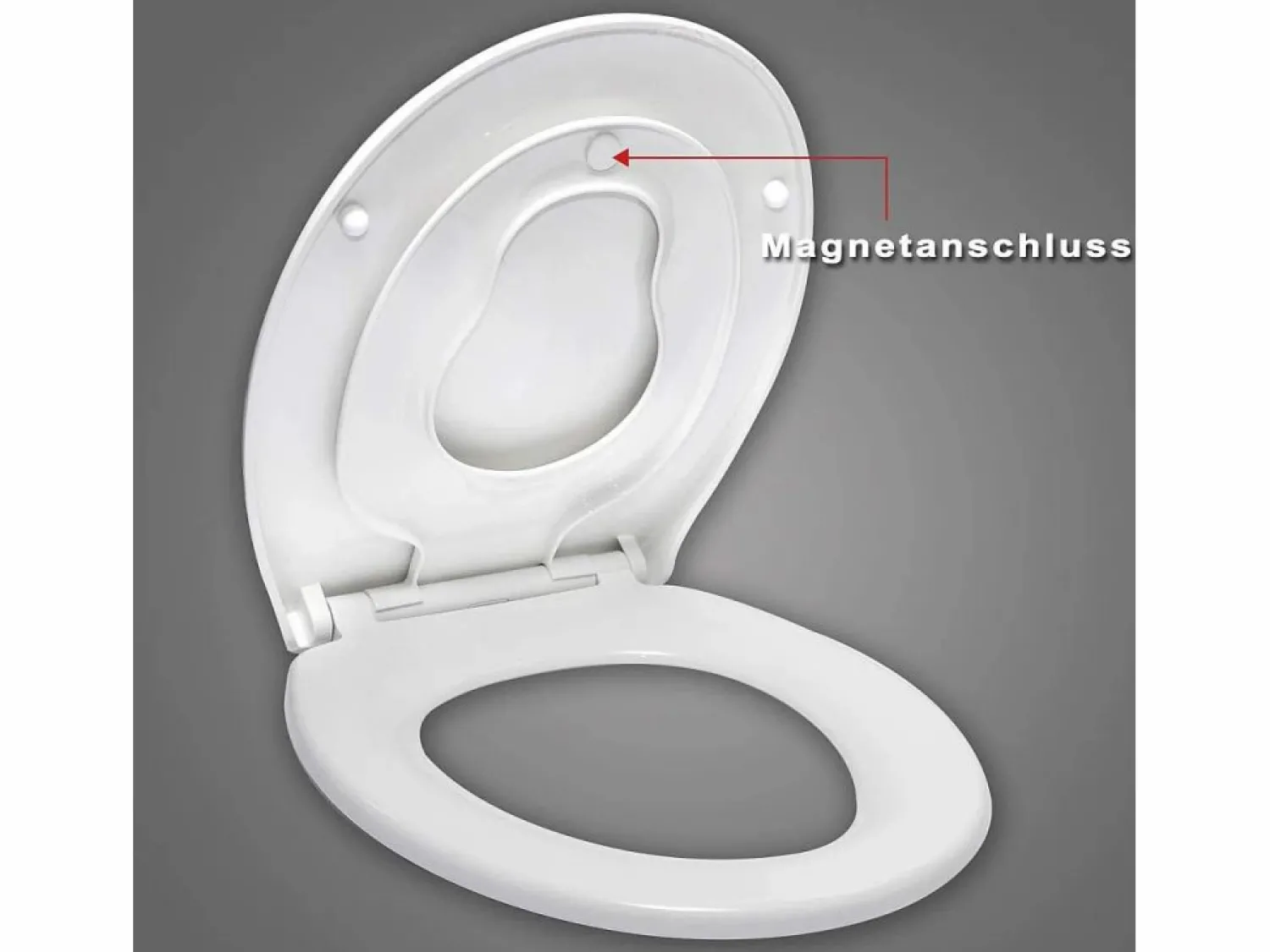 Online Helloshop26 Asiento de inodoro familiar con asiento para niños asiento de inodoro de plástico con cierre automático 19_0000682 Blanco