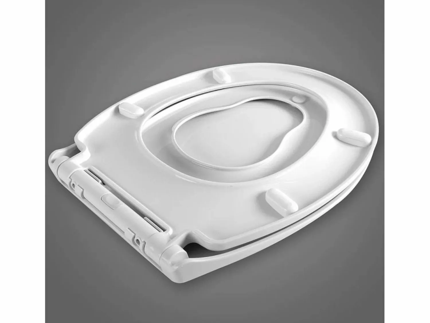 Online Helloshop26 Asiento de inodoro familiar con asiento para niños asiento de inodoro de plástico con cierre automático 19_0000682 Blanco
