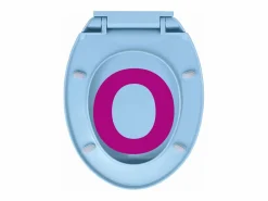Sale Helloshop26 Asiento de inodoro ovalado de cierre suave 02_0002924 Azul