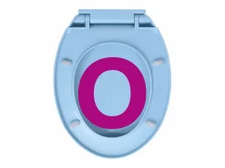 Sale Helloshop26 Asiento de inodoro ovalado de cierre suave 02_0002923 Azul