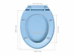 Sale Helloshop26 Asiento de inodoro ovalado de cierre suave 02_0002923 Azul