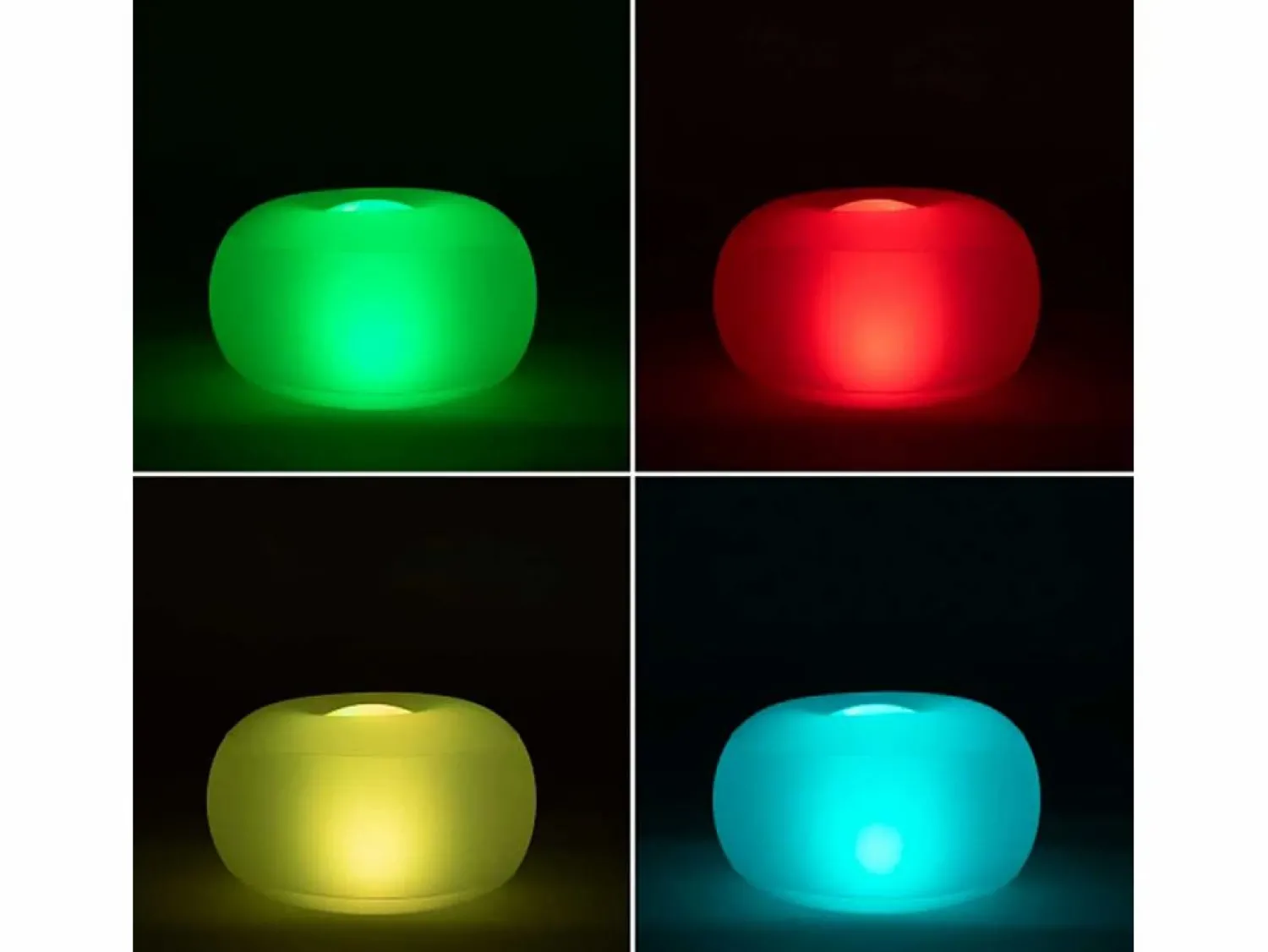 New Innovagoods Asiento hincahble Pulight con LED y mando a distancia multicolor Ø50x30 cm Transparente