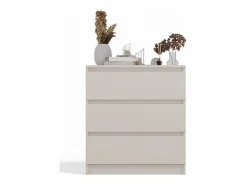 TOPESHOP ASTER T3 - Cómoda de 3 cajones - Sala de estar de despacho dormitorio - 75x70x40 - Mueble de almacenaje - Estilo escandinavo