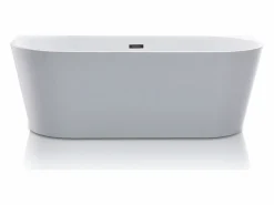 Bañera acrílica blanca de exenta, 200L, 149,5 x 75 x 58 cm, DIVINA Bañera Semi Exenta