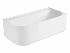 Outlet Bañera acrílica semi-exenta blanca de 170 cm - Ángulo recto EQUINOXE Blanco