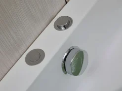 Best Bañera angular hidromasaje sistema de cascada AGLENA - 2 plazas - 350L - 150 x 150 x 60 cm Bañera De Hidromasaje|Bañera Rinconera