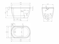 Clearance Bañera asiento PICCOLA 240L 120 x 75 x 65 cm - Bañera Exenta