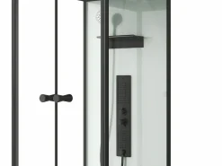 Clearance Shower & Design Bañera con ducha balneario - Negro - L150 x P75 x Alt. 215 cm - 36 jets - DARIA Negro / Blanco