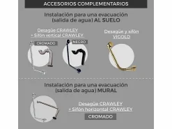 Discount Bañera con patas DARLINGTON 175 cm patas ÁGUILA CROMADAS Bañera Con Patas