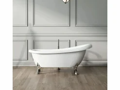 Discount ROGIER & MOTHES Bañera con patas RICHMOND 171 cm patas ÁGUILA BRONCE ENVEJECIDO Blanco / Amarillo