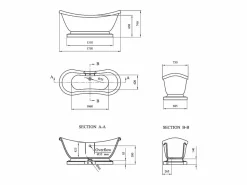 Best ROGIER & MOTHES Bañera con zócalo MIDLETON Blanco